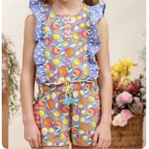 Matilda Jane Colorful Fruit Romper Sleeveless Size 8